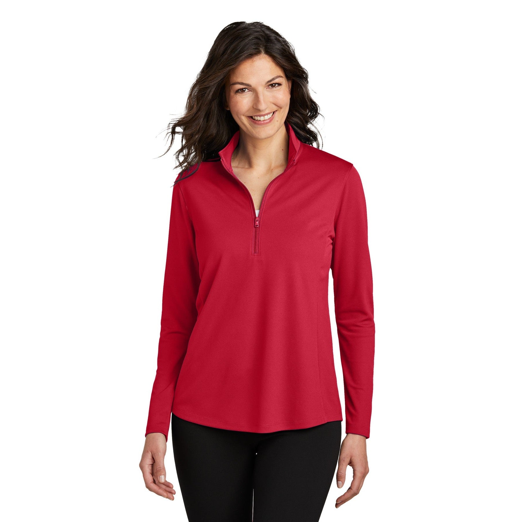 Port Authority-Port Authority® Women's Dry Zone® UV Micro-Mesh 1/4-Zip LK112-MedTech-3